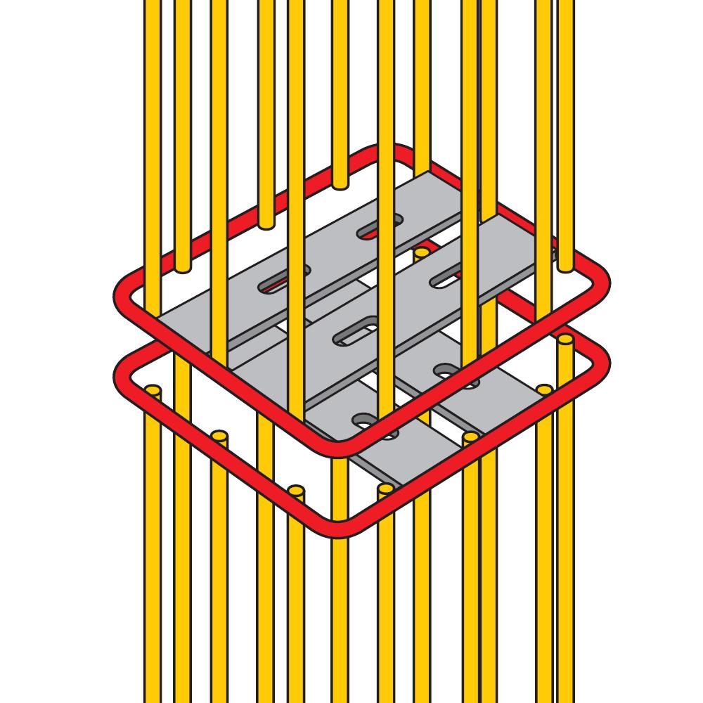 Ranko® Ranksäule quadratisch - Stirnstoßverbindung beschichtet