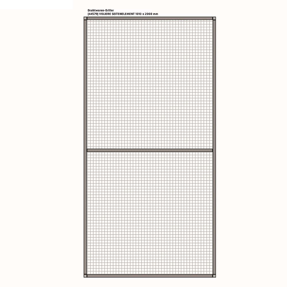 ALU Bausatz Voliere - Seitenteil - 1010 x 2000 mm