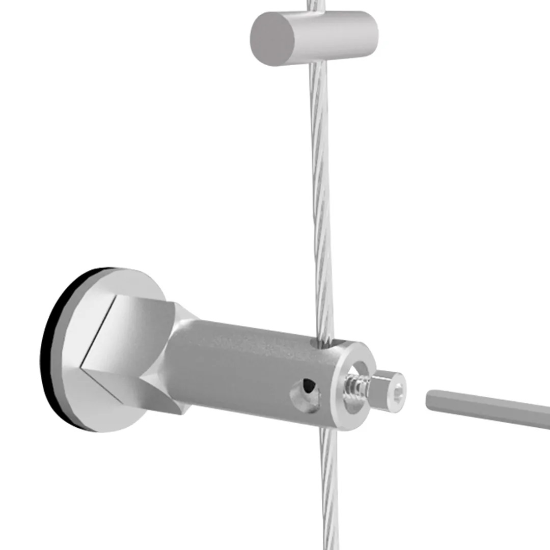 Greencable-light-Ranksystem-Stahlseil-Halter-Aufbau