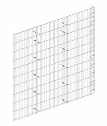 Steinfassade 0800 mm Anbauelement verzinkt 125 mm