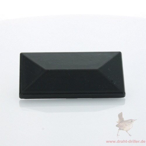 Abdeckkappe 060 x 040 mm ALU anthrazit mit Klammer