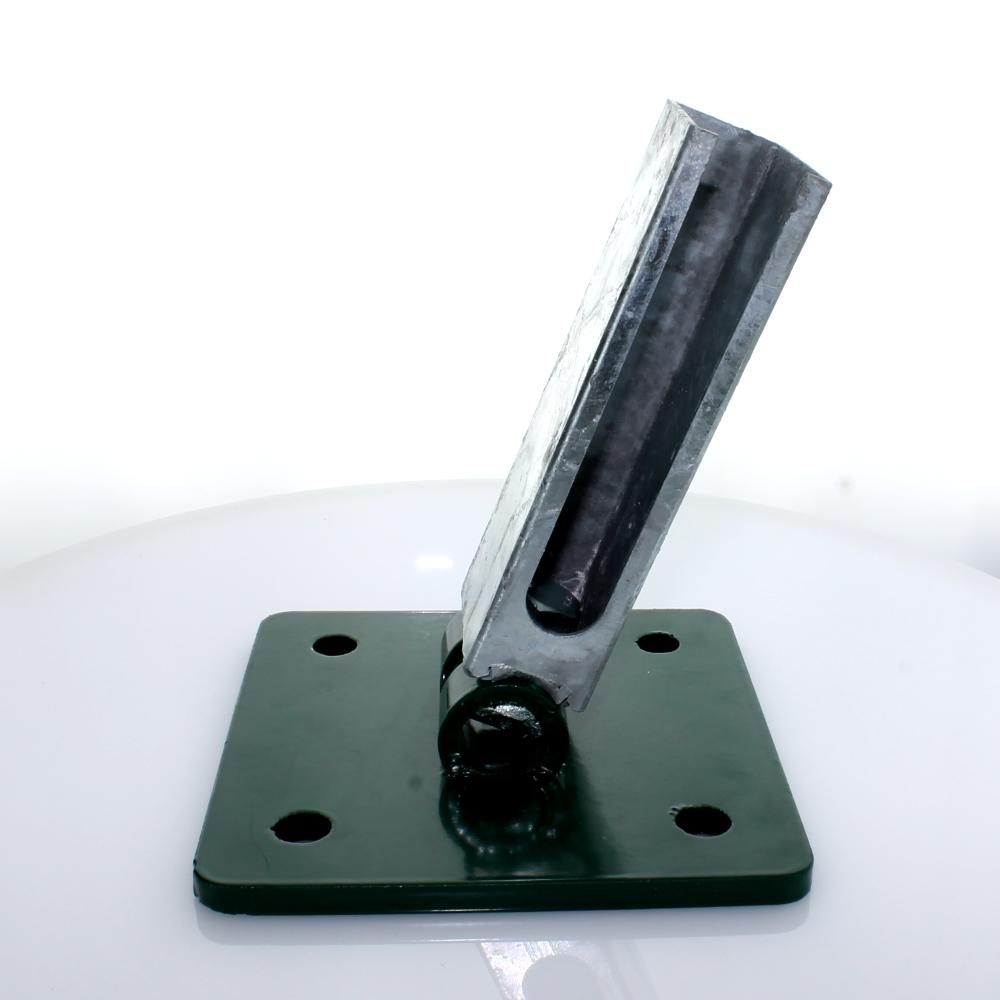 Bodenplatte für Rechteckrohr 60x40mm, bis 2030 mm Flexi grün