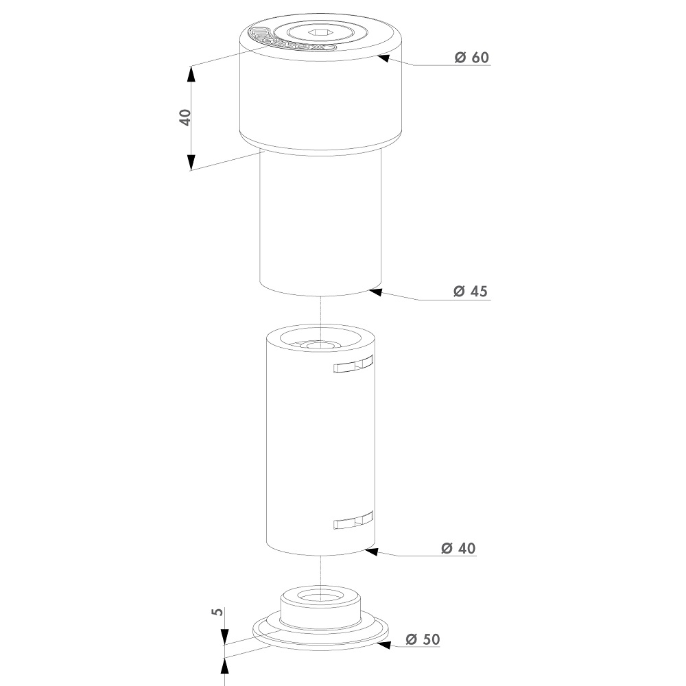 Bodenanschlag mit Gummi Gatestop