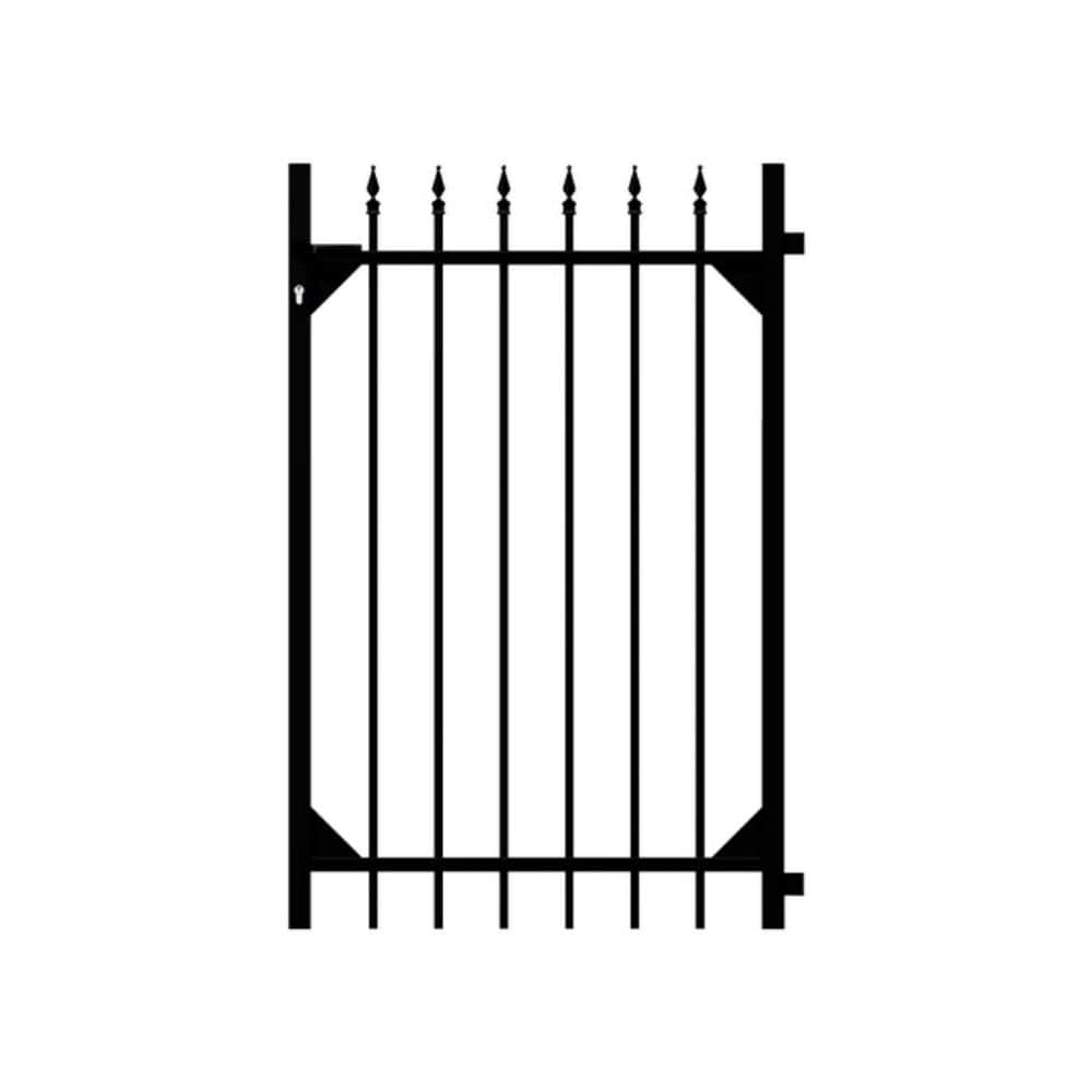 Zaun FREIBURG Torflügel 1flgl 1000x1200 mm schwarz