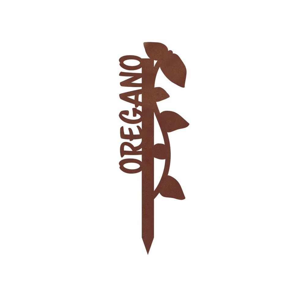 Rost Kräuterschild Schriftzug Oregano