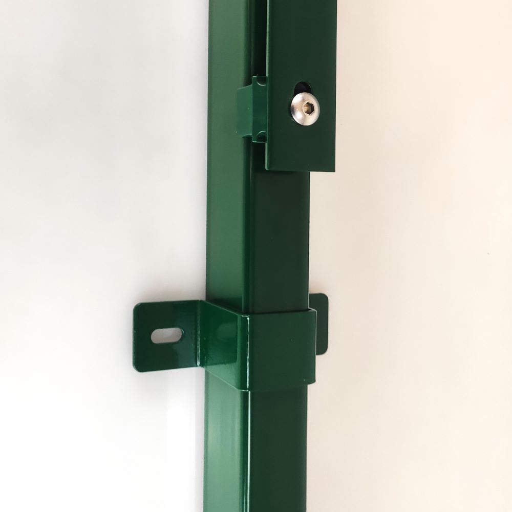 Wandbefestigungsschelle für Rechteckpfosten 60x40 mm moosgrün