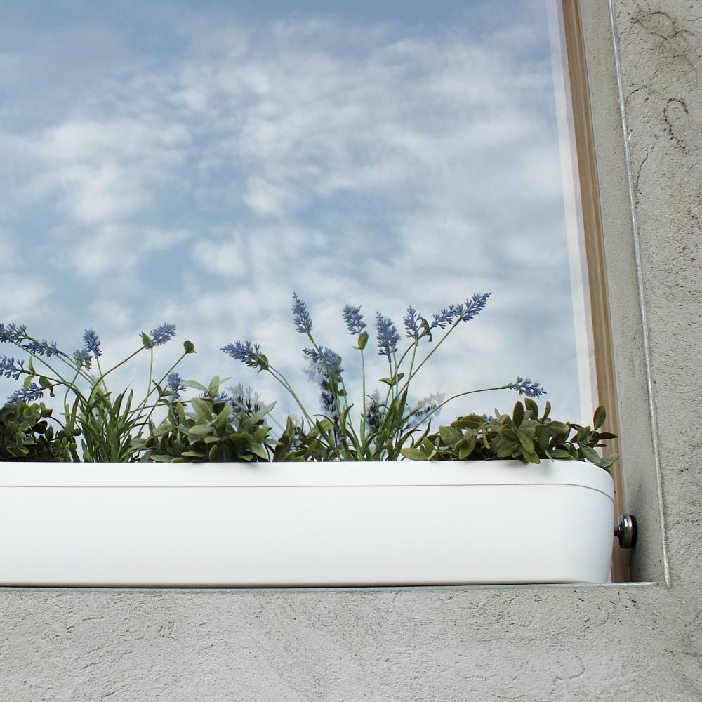 Pflanzbehälter Fenster Windowgreen 800 mm weiß