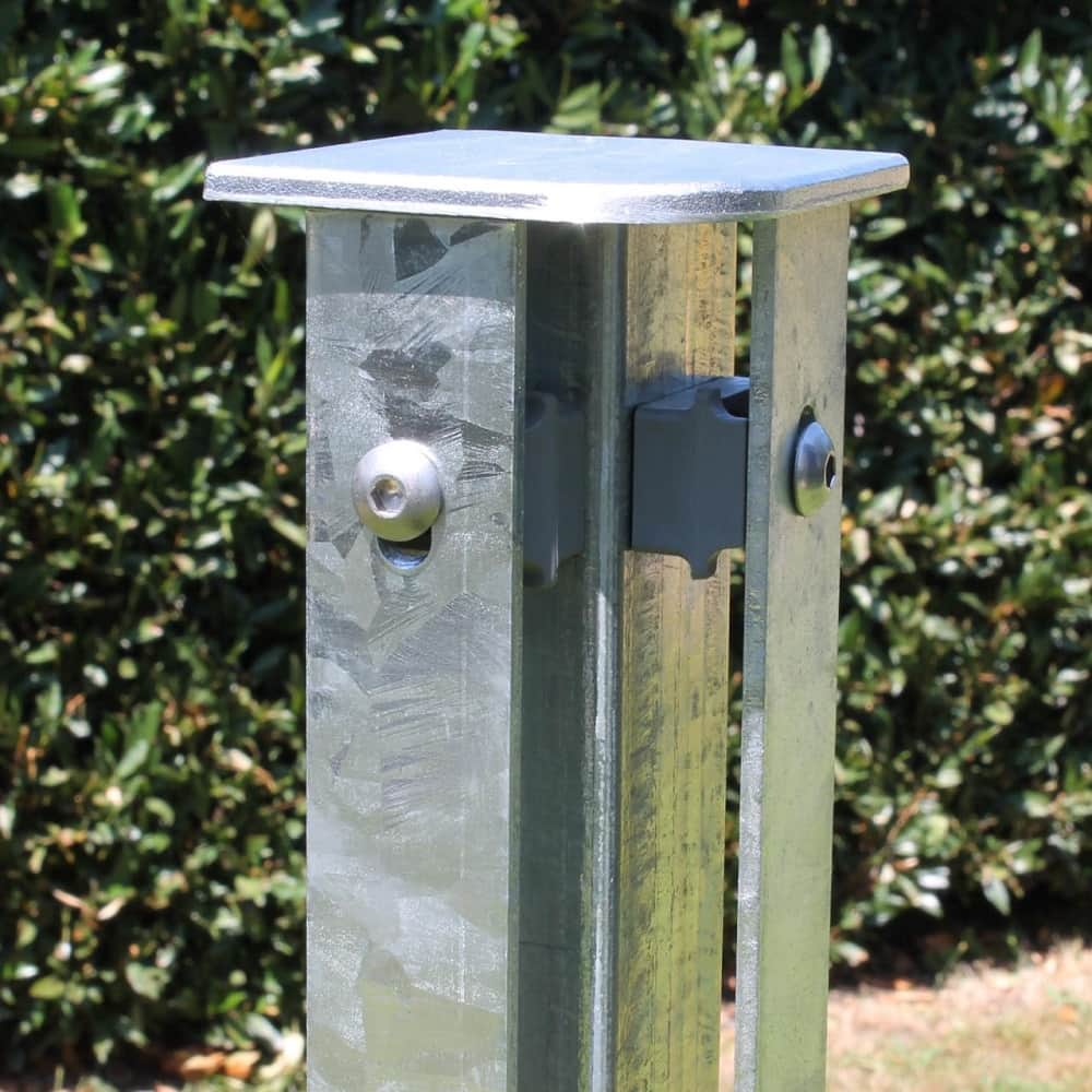 Höhe 1630 mm verzinkt, Zaunpfosten 60x60 mm Typ HS Eck