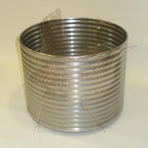 Edelstahl-Blumentopf rund  auf Rollen Ø 400 mm x 300 mm