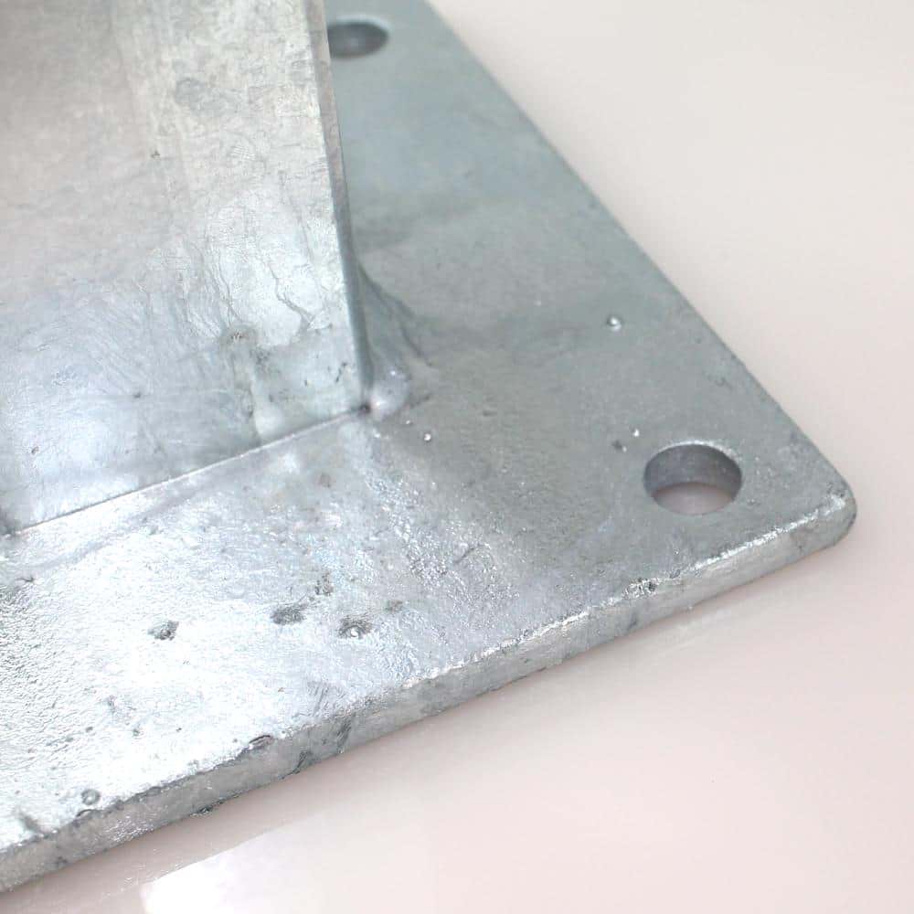 Bodenplatte verzinkt für Quadratrohr 60x60mm / 150x150x8,0 mm