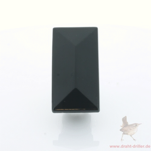 Abdeckkappe 060 x 040 mm ALU anthrazit mit Schraublasche