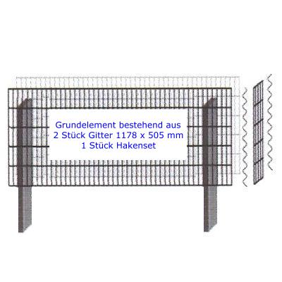 Paravento Mauer 1178 x 0505 x 120 mm Grundelement