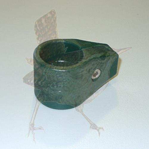 Schelle Ø 034 mm DINO Einfachschelle grün