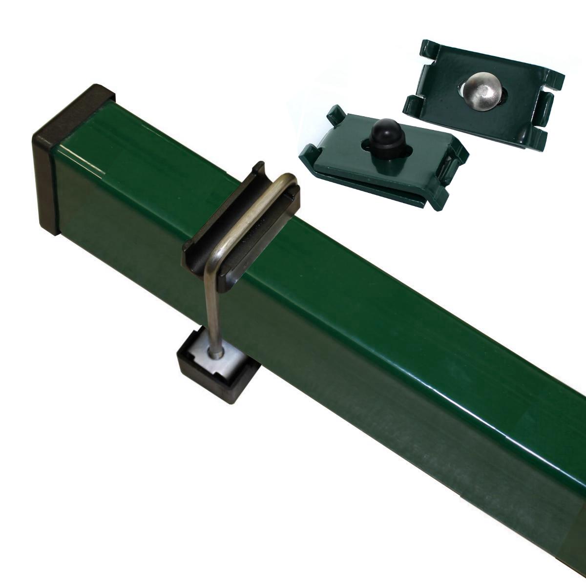 Sickenzaun Höhe 1030 mm grün, Zaunpfosten Typ Pallas Eck