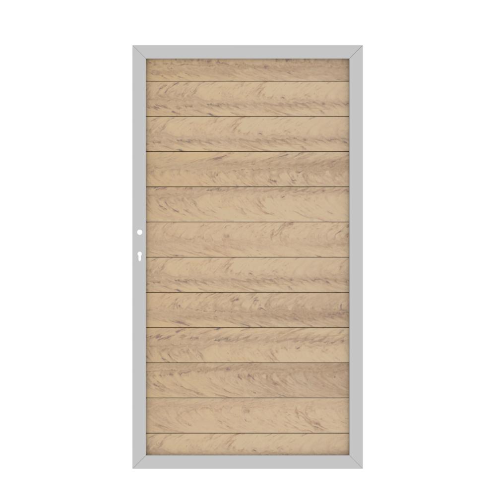 Tor WPC Classic 0980 x 1800 mm 1flgl. sand/silber DIN links