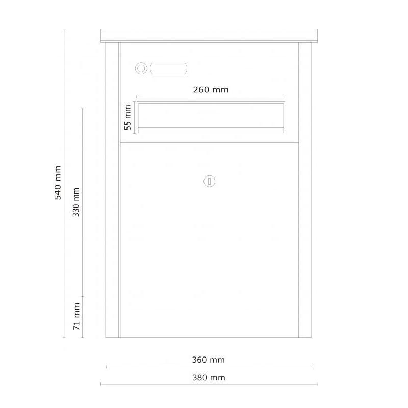 Briefkasten Modell 3 SW - Typ 4 - Wahlfarbe
