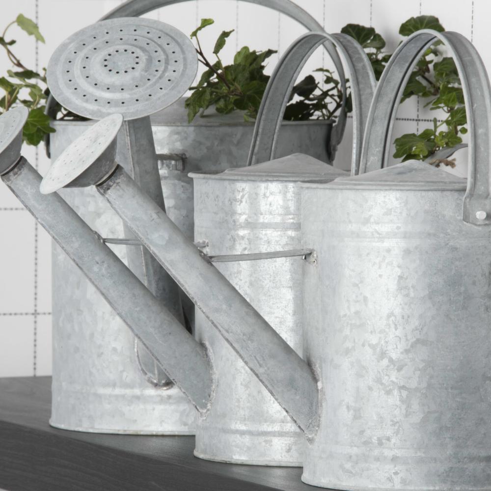 Giesskanne-Altzink-Liter-Metall-shabby Gießkanne 8,75 Liter Altzink