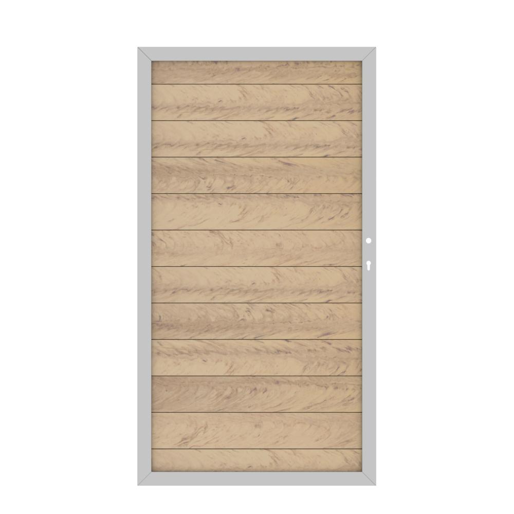 Tor WPC Classic 0980 x 1800 mm 1flgl. sand/silber DIN rechts
