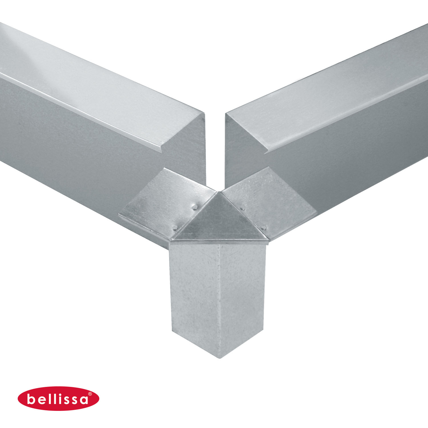 Schneckenzaun Blech Eckteil - extra hoch 200 mm