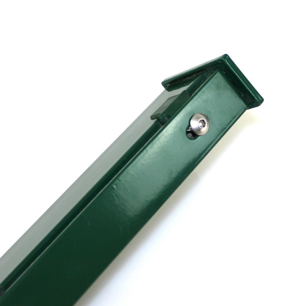 Höhe 2430 mm grün, Zaunpfosten Typ HS Mitte L-Bodenplatte Typ A