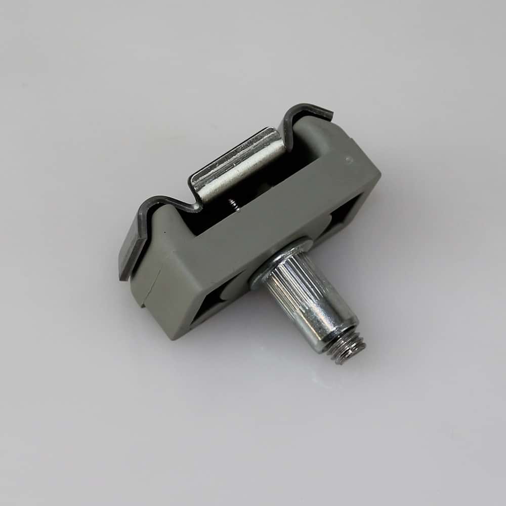 Mattenhalter Pfosten 50+ mm mit Schraube + Blindnietmutter grau