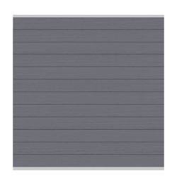 Sichtschutz WPC Classic 1780 x 1830 mm anthrazit - Leiste silber