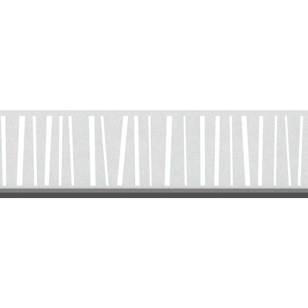 Sichtschutz Dekorprofile Silber Linea 150 mm