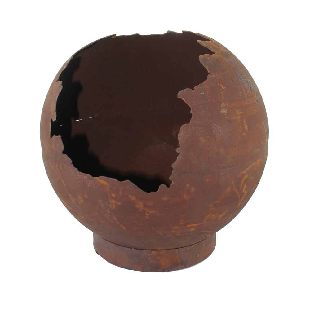 Rost Kugel - Vase Ø 300 mm mit Standfuß