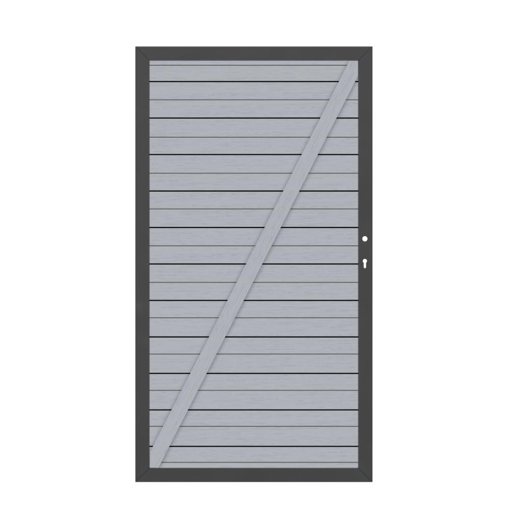 Tor WPC Classic 0980 x 1800 mm 1flgl. grau/anthrazit DIN links