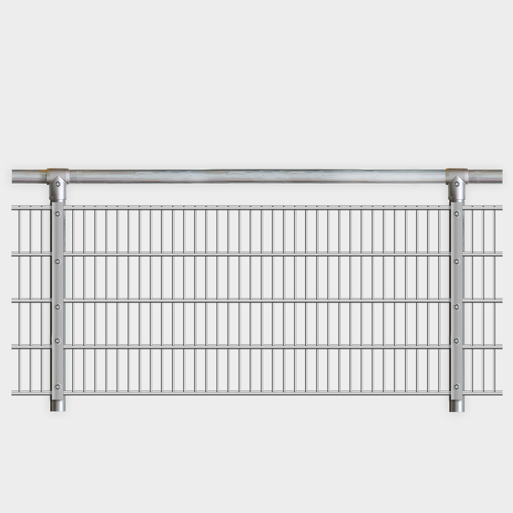 Rundrohr Barrierepfosten Ã˜ 60 x 2500 mm vz fÃ¼r Gitterzaun