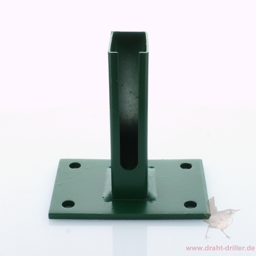 Bodenplatte für Rechteckrohr 60 x 40mm, 150 x 100 x 6,0mm, grün +S