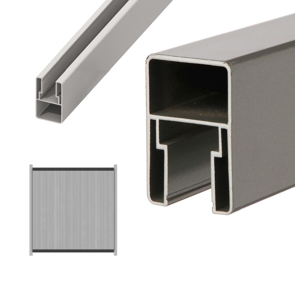 Sichtschutz WPC/ALU Senkrecht-Adapter silber