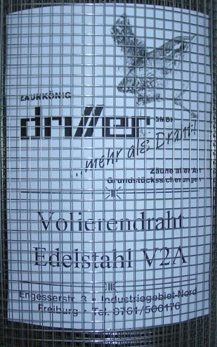 Volierendraht V2A Rollen