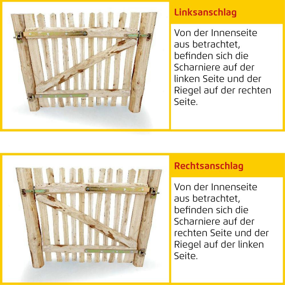 Holztor 1-flgl. 1000x1200 mm, Typ Premium, Anschlag links