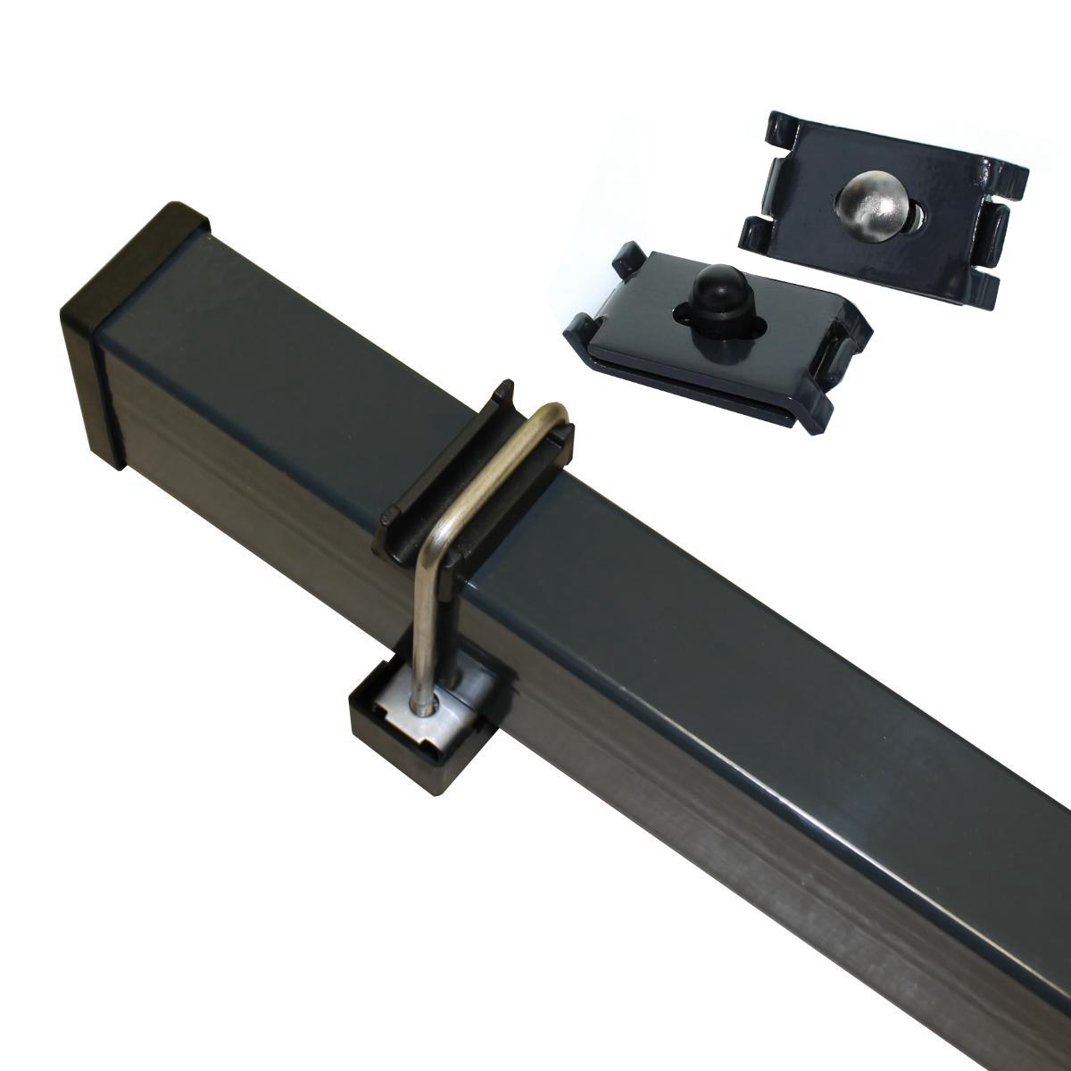 Höhe 1230 mm anthrazit, Zaunpfosten Typ Pallas Eck