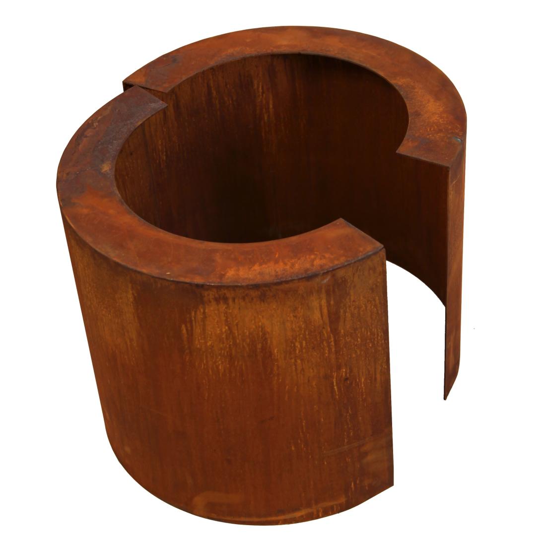 Rost Verblendtopf Ø 700 x 1000 mm x 2 mm mit Rand 80 mm