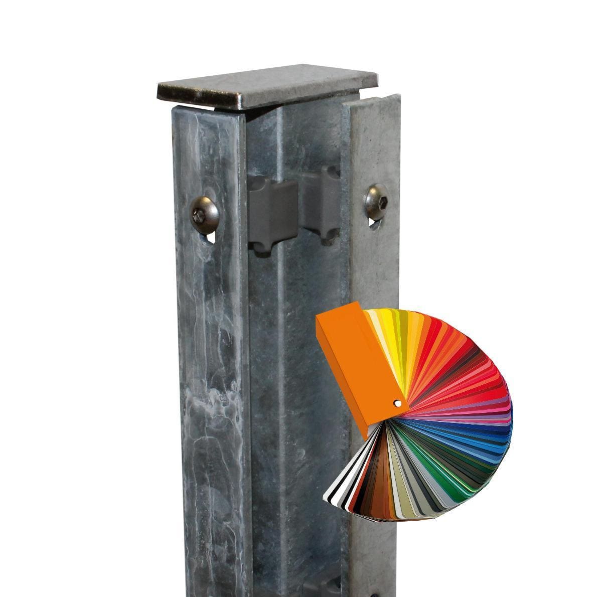 Höhe 0630 mm Wahlfarbe, Zaunpfosten Typ HS Eck
