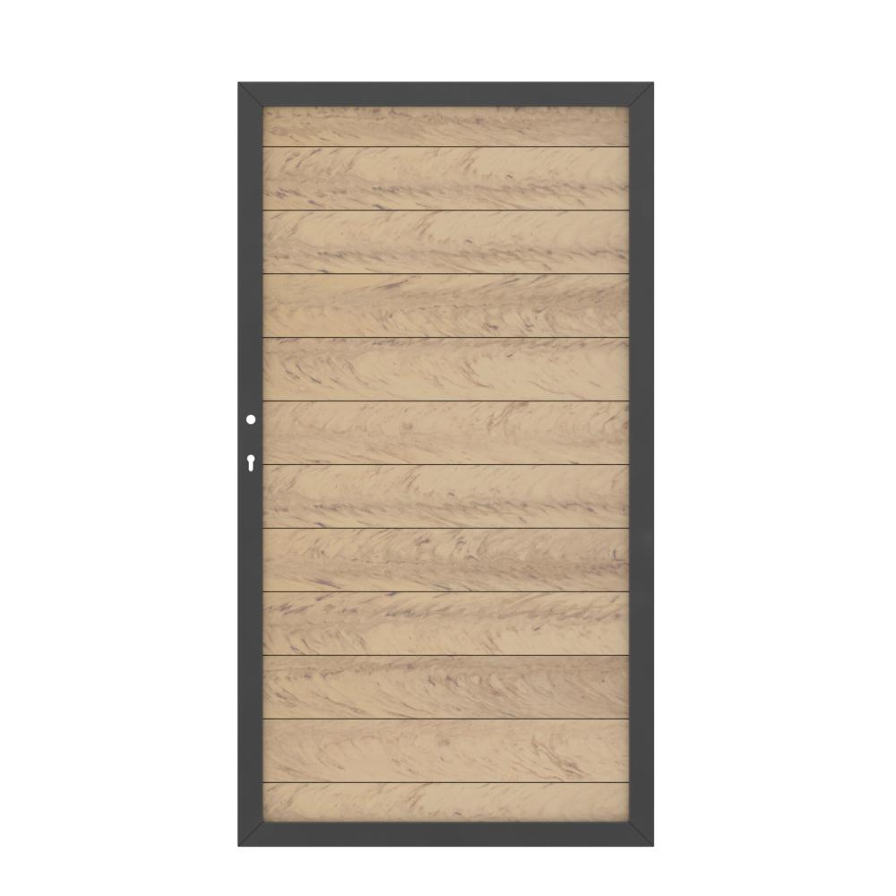 Tor WPC Classic 0980 x 1800 mm 1flgl. sand/anthrazit DIN links