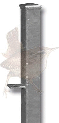 Endpfosten verzinkt, Zaunhöhe 600 mm
