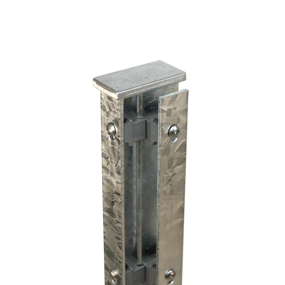 Höhe 0630 mm verzinkt, Zaunpfosten 60x40 mm Typ HS Eck BoPla