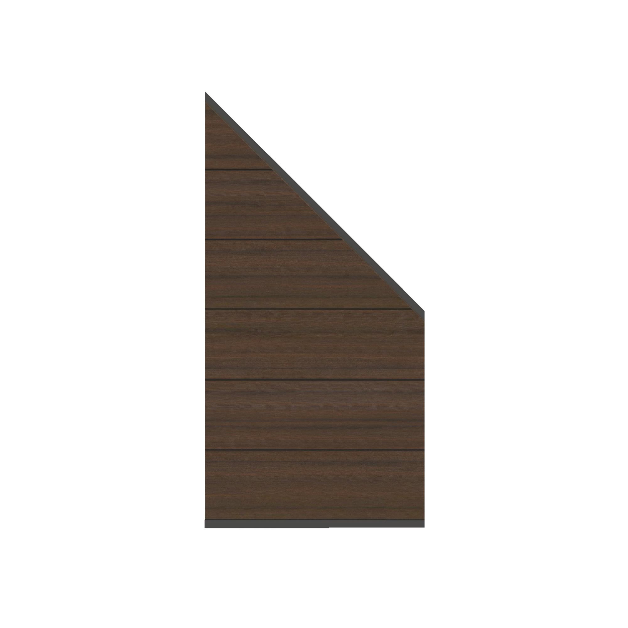 Sichtschutz WPC Platinum XL 0890 x 1830 mm braun - schräg