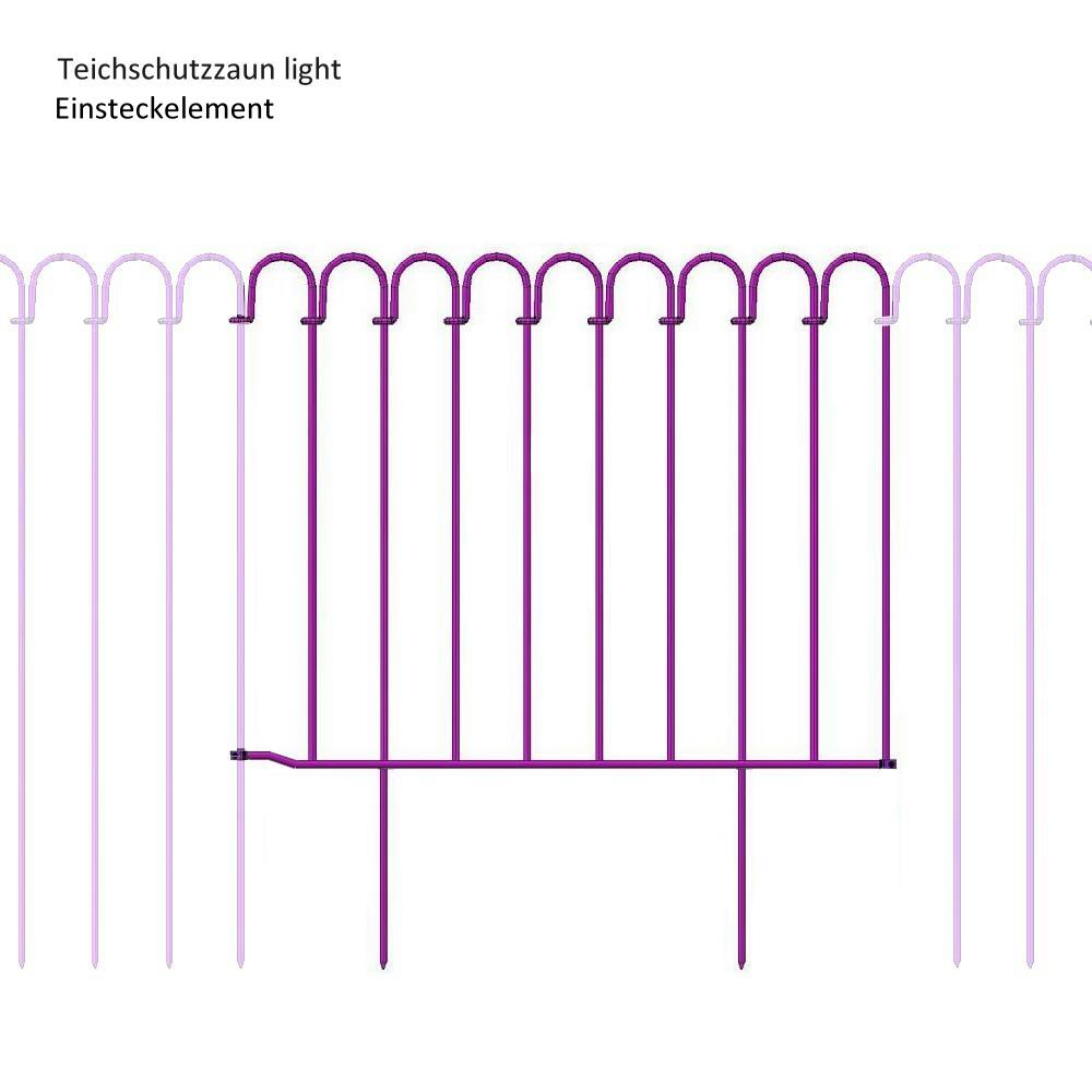 Steckzaun light 550 mm Überbrückungselement blank