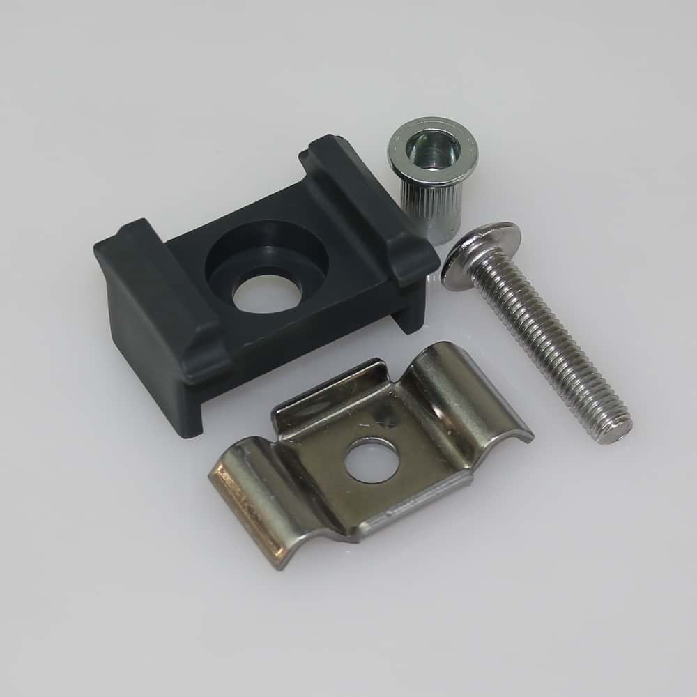 Mattenhalter Pfosten 40 mm mit Schraube + Blindnietmutter anth.