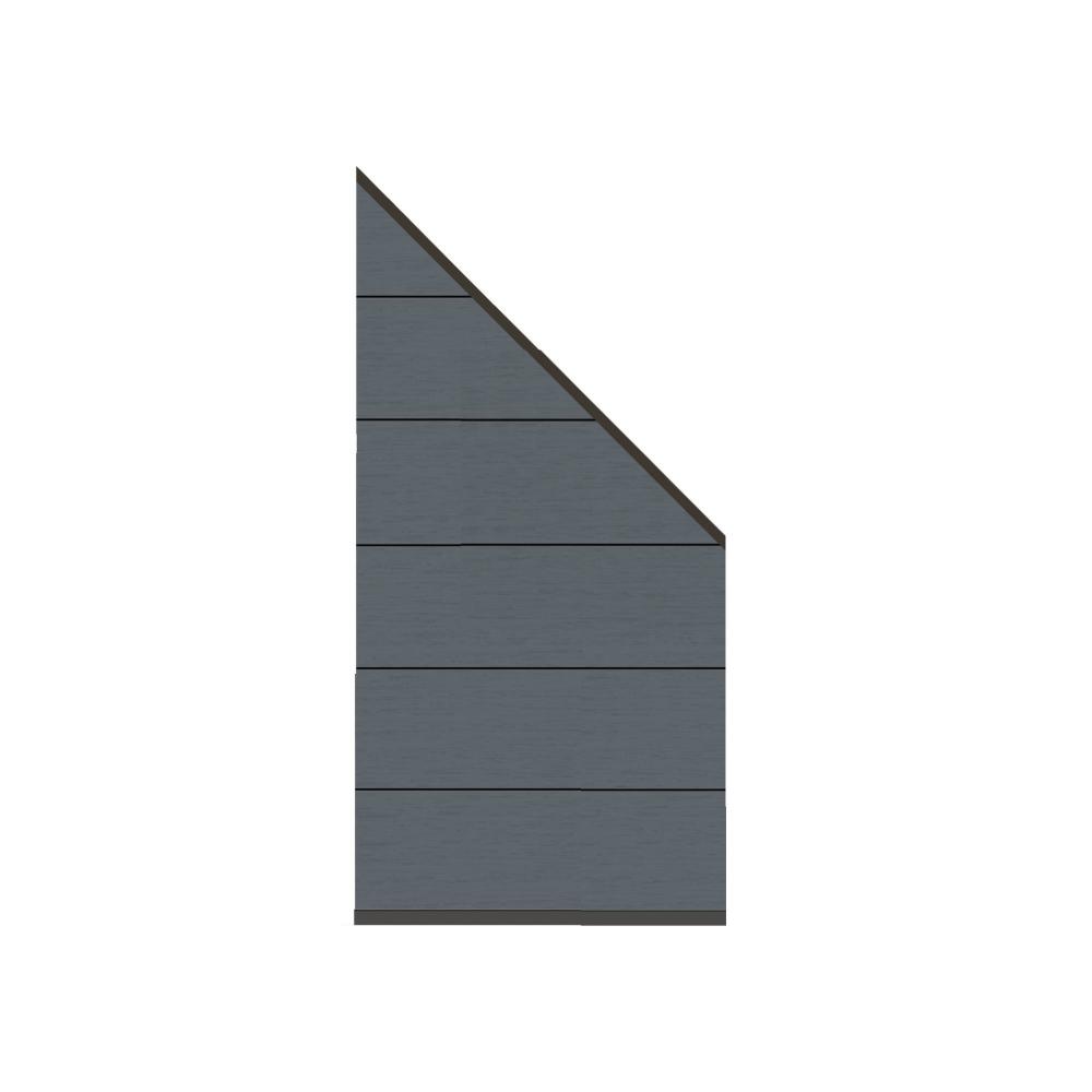 Sichtschutz WPC XL 0890 x 1830 mm anthrazit - schräg