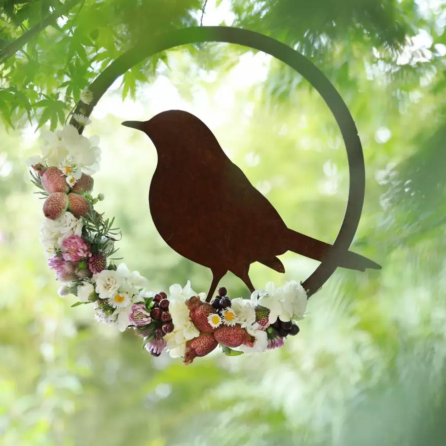Rost Vogel in Ring Typ A - zum Hängen