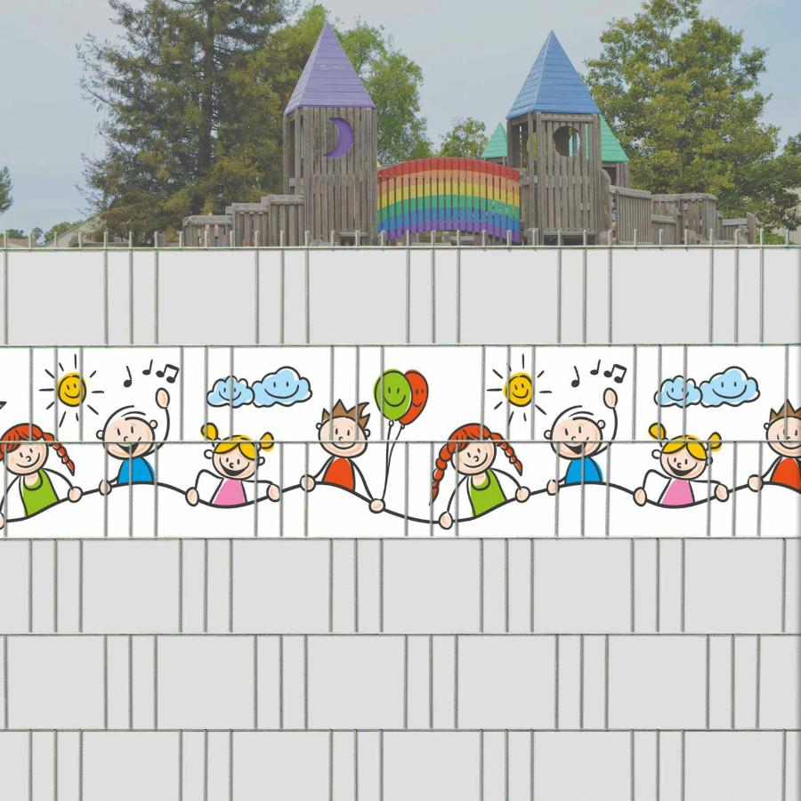 Sichtschutzstreifen Druck Happy Kids (2er-Set)