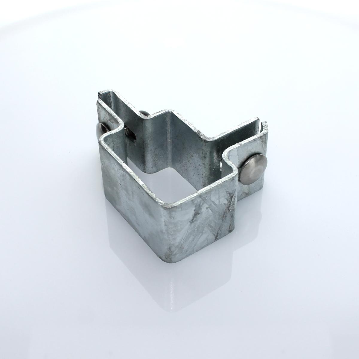Schelle 060x040 mm Eckschelle verzinkt cpl. mit Zubehör