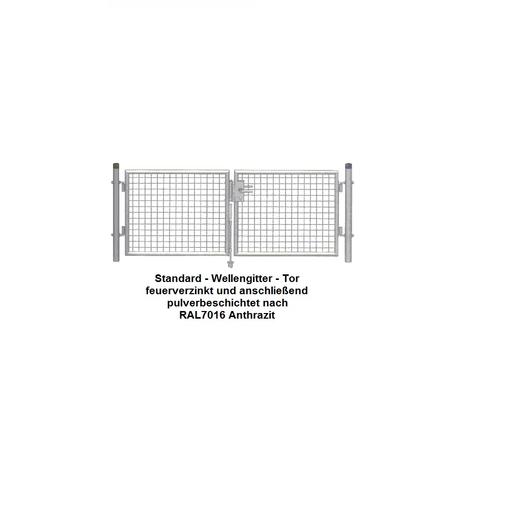 Wellengitter - Tor 3000 x 1500 mm anthrazit