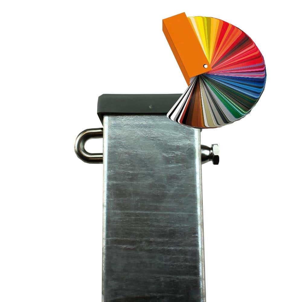 Höhe 0630 mm Flachstab Pfosten RAL-Farbe inkl. Zubehör