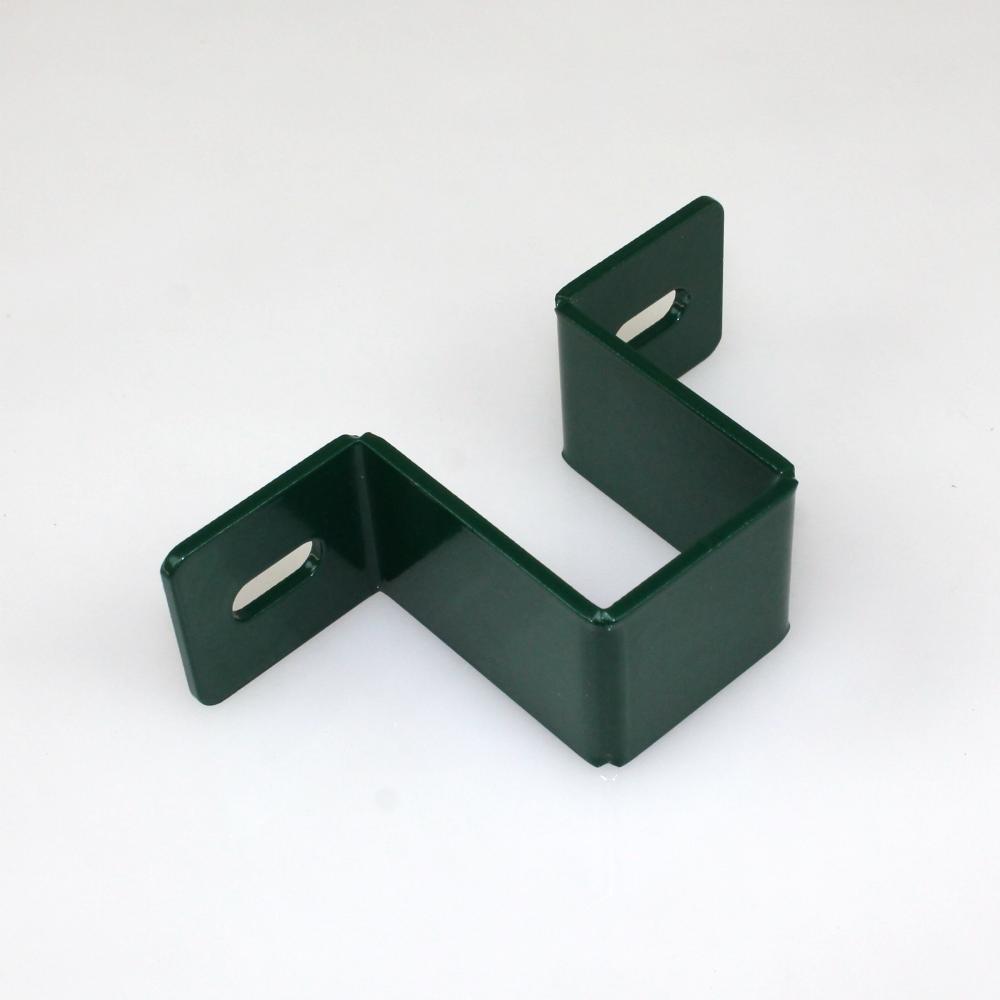 Wandbefestigungsschelle für Rechteckpfosten 60x40 mm moosgrün